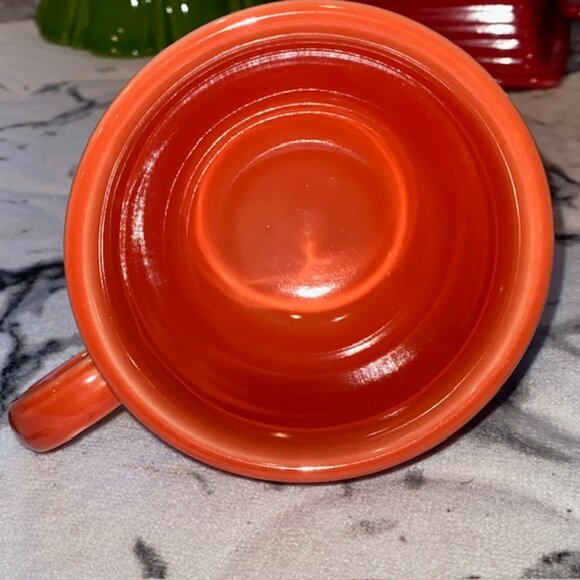 Fiestaware Cup & Saucer Set - Persimmon, circa 1998 production - Picture 3 of 6